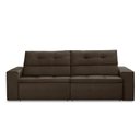 Ver imagem 7 de Sofá Retrátil e Reclinável 3 Lugares 1,90m com Molas Sabrina Suede Marrom Madelina Decor