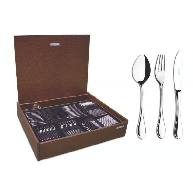 Faqueiro Italy com facas forjadas e estojo de madeira 130 pç.Tramontina - 3