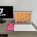Ver imagem 6 de Kit 2 Caixas Arquivos Transparentes 6 Pastas Suspensas Coloridas Dellocolor Organizadores Escritó