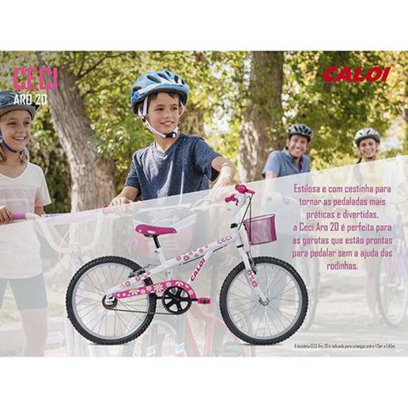 Bicicleta Caloi Ceci - Aro 20 -1v - Branca - 12