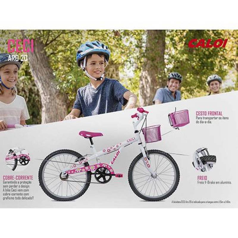 Bicicleta Caloi Ceci - Aro 20 -1v - Branca - 11