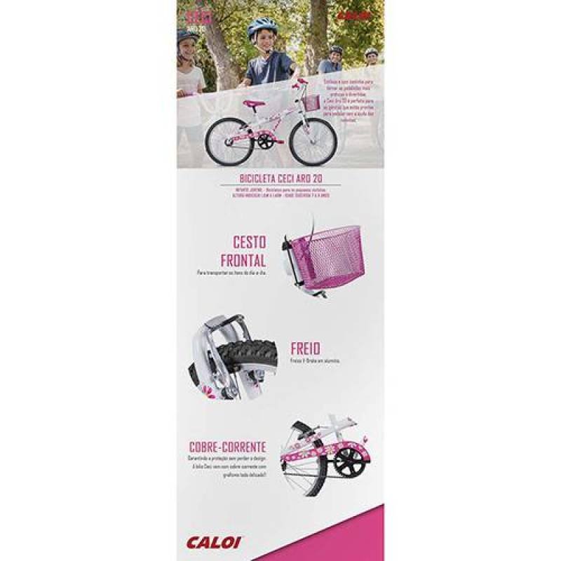 Bicicleta Caloi Ceci - Aro 20 -1v - Branca - 10