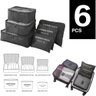 Organizador Mala para Viagem Kit 6 Peças Prática Qualidade - 6
