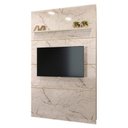 Ver imagem 3 de Estante Home Theater com Bancada Suspensa Monte Carlo com Mesa de Centro Indianápolis Calacata Off W