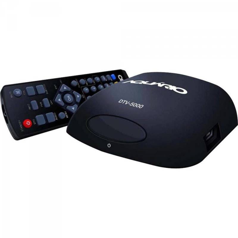 Conversor e Gravador Digital Bivolt Preto DTV 5000 Aquário - 5