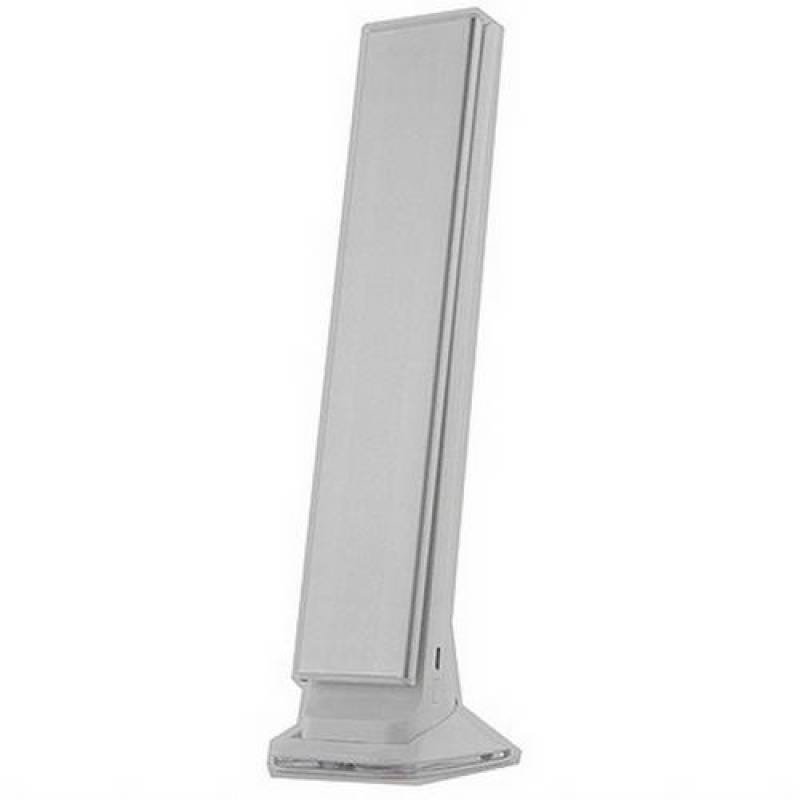 Luminária de Mesa Led Touch com Relógio Prata - Solver Slm-101 - 1