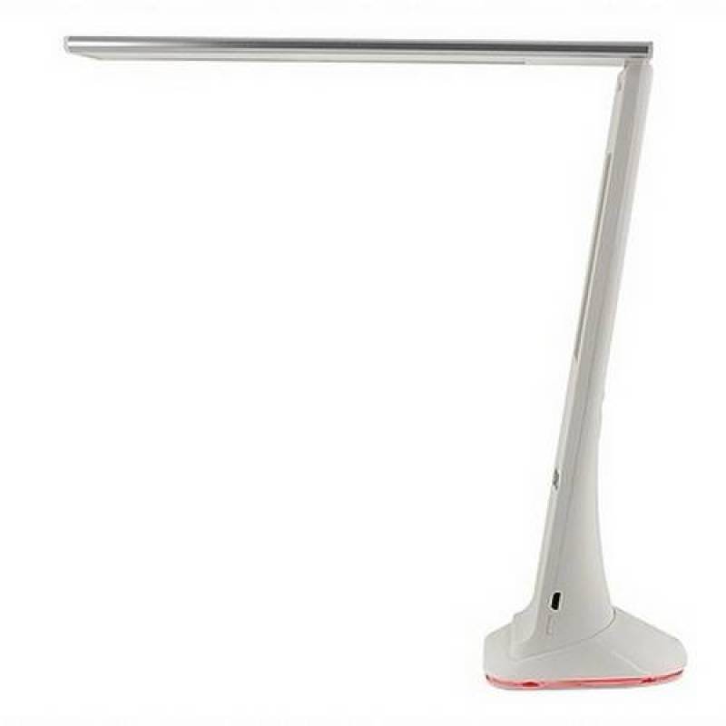 Luminária de Mesa Led Touch com Relógio Prata - Solver Slm-101 - 2