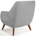 Ver imagem 7 de Poltrona Decorativa Fixa Pés de Madeira Paloma D02 Linho Cinza C-315 - Lyam Decor