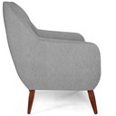 Ver imagem 6 de Poltrona Decorativa Fixa Pés de Madeira Paloma D02 Linho Cinza C-315 - Lyam Decor