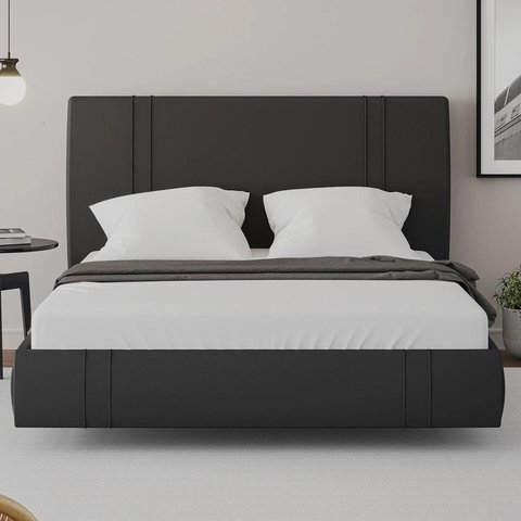 Cama King Flutuante 193cm com Cabeceira Romana Sintético
