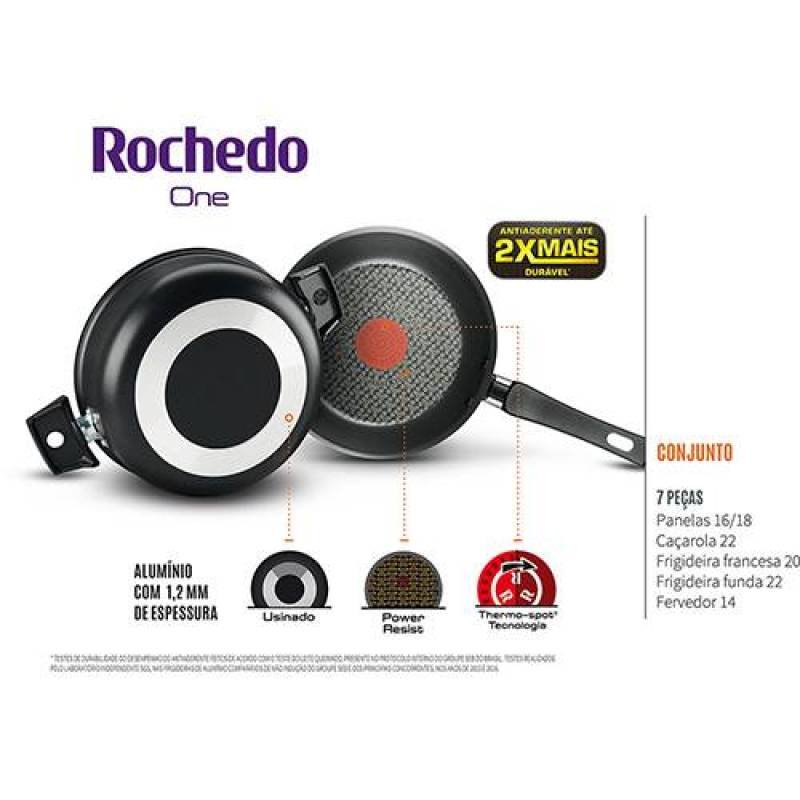 Conjunto de Panelas 7 Peças Rochedo One - 7