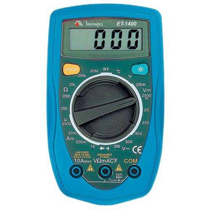 Multimetro digital Minipa Et-1400 LCD Data Hold