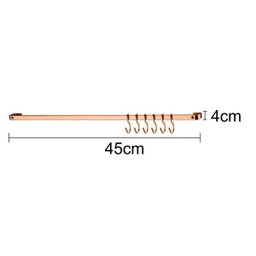 Barra Piatina 45cm Com 6 Ganchos Para Utensílios Multiuso - Cobre - 4