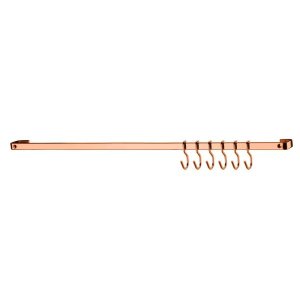 Barra Piatina 45cm Com 6 Ganchos Para Utensílios Multiuso - Cobre