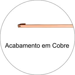 Barra Piatina 45cm Com 6 Ganchos Para Utensílios Multiuso - Cobre - 2