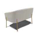 Ver imagem 5 de Sofá Namoradeira e Poltrona Pé Ferro Dourado Stella Bouclê D03 - D'Rossi Cor Cinza