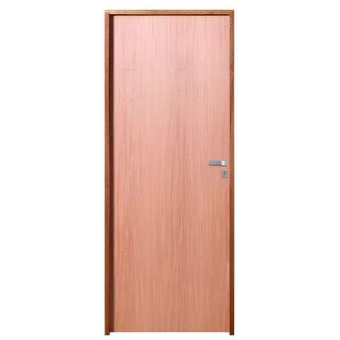 Porta de Madeira Semi-oca Padrão Curupixá Lisa Bat11cm Eco Fech Modena Externa -210x62-lado Esquerdo