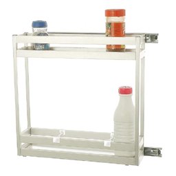 Porta Temperos Latas Óleo Alumínio Anodizado Fosco Lateral Jomer 9301 - 1 Porta Temperos Latas Óleo Alumínio Anodizado Fosco Lateral Jomer 9301 - 1