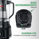 Ver imagem 5 de Liquidificador Mondial Turbo Full Black L-900Fb 900W 5 Velocidades + Função Pulsar/Gelo Preto – 220V