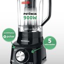 Ver imagem 6 de Liquidificador Mondial Turbo Full Black L-900Fb 900W 5 Velocidades + Função Pulsar/Gelo Preto – 220V