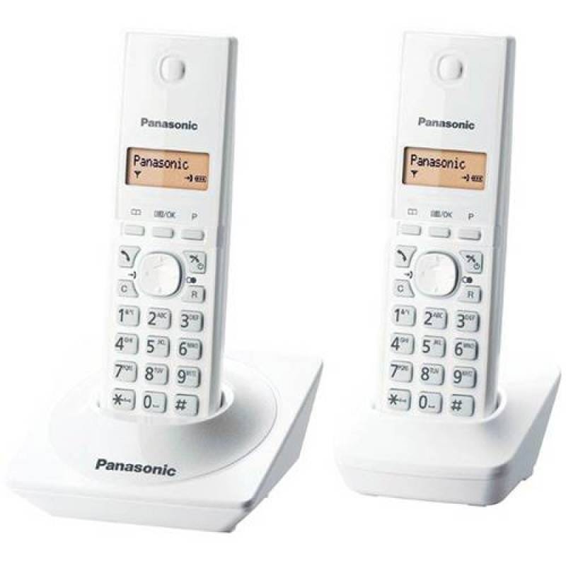 Ver imagem 1 de Telefone Panasonic sem Fio Base + Ramal Dect 6.0 Kx-Tg1712Lbw