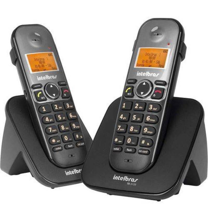Telefones sem Fio Intelbras Ts5122 4125122 Preto - Viva Voz, Identificador de Chamadas + Ramal