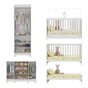Ver imagem 5 de Quarto de Bebê Completo com Berço Americano 3 em 1 Fofura Multimóveis Mp4657 Branco
