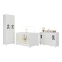 Ver imagem 2 de Quarto de Bebê Completo com Berço Americano 3 em 1 Fofura Multimóveis Mp4657 Branco