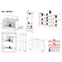 Ver imagem 4 de Quarto de Bebê Completo com Berço Americano 3 em 1 Fofura Multimóveis Mp4657 Branco