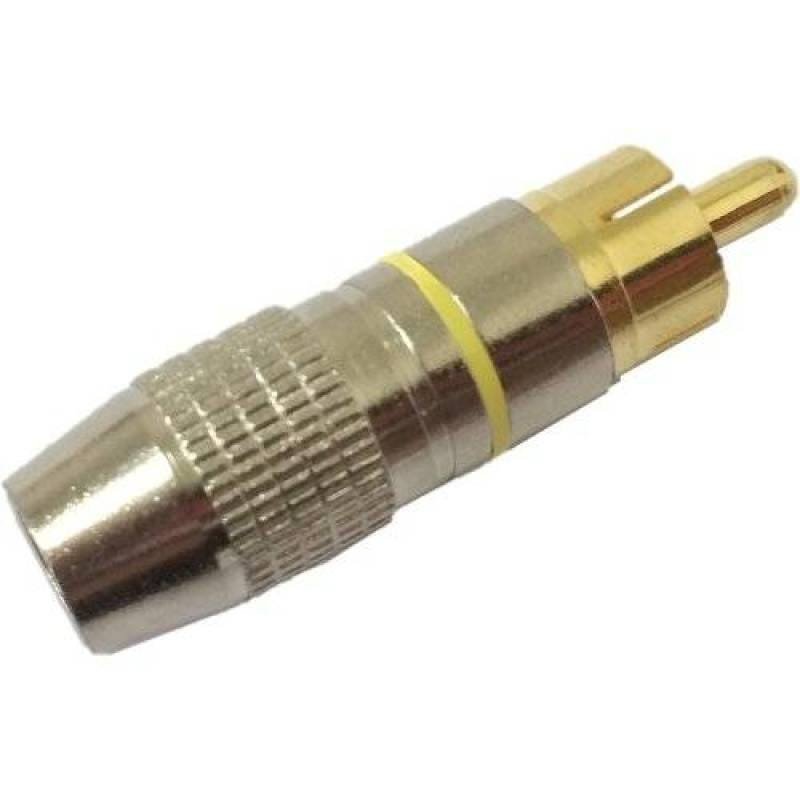 Plug Rca Profissional Pgrc0014 Amarelo Storm - 1