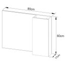 Ver imagem 6 de Espelheira para Banheiro 80 Cm com 1 Porta Marina Amêndoa