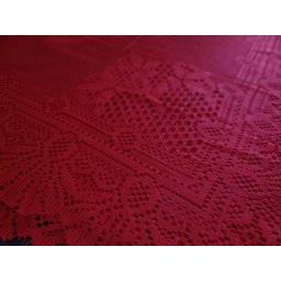 Toalha De Mesa Retangular Color Vermelho 6 Lugares Renda - 5 Toalha De Mesa Retangular Color Vermelho 6 Lugares Renda - 5