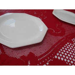 Toalha De Mesa Retangular Color Vermelho 6 Lugares Renda - 4 Toalha De Mesa Retangular Color Vermelho 6 Lugares Renda - 4