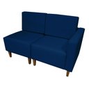Ver imagem 2 de Poltrona Decorativa Alicia Lado Esquerdo Suede Azul Marinho Pés Madeira Mz Decor