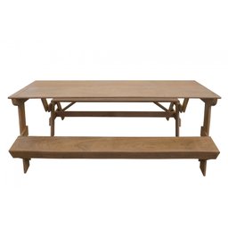 Banco que Vira Mesa Angelim Pedra 2,5 Metros com Verniz Marítimo para 12 Pessoas - 2