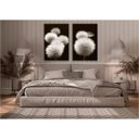 Ver imagem 2 de kit com 2 Quadros Decorativos Florais com Moldura e Vidro para Sala Quarto Escritório e Clínica 77x1