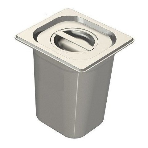 Lixeira Pia Cozinha Embutir Inox Quadrada 3,5 Litros Technox