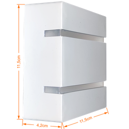 Arandela Externa Luminária de Parede Slim 2 Focos Soquete G9:branco/liso/110/220 - 2
