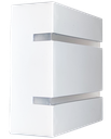 Ver imagem 1 de Arandela Externa Luminária de Parede Slim 2 Focos Soquete G9:branco/liso/110/220