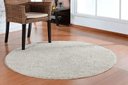 Ver imagem 1 de Tapete para Quarto e Sala Felpudo 1m Redondo Apolo PrataTêxtil Prata 100 x 100