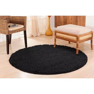 Tapete Redondo 100 x 100 Preto