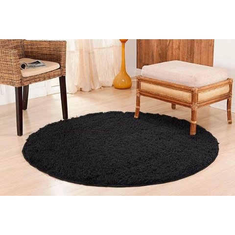 Tapete Redondo 100 x 100 Preto