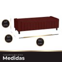 Ver imagem 5 de Calçadeira Baú Casal Queen Estofada Alicia Veludo Marsala