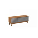 Ver imagem 2 de Rack Kappesberg 3 Portas Canela/chumbo 136cm