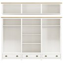 Ver imagem 3 de Guarda Roupa Casal 12 Portas com Espelho e Maleiro Mazzaro F06 Branco Freijó - Lyam Decor
