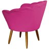 Poltrona Decorativa Pétala Pés Palito Veludo Pink - 4