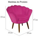 Ver imagem 5 de Poltrona Decorativa Pétala Pés Palito Veludo Pink