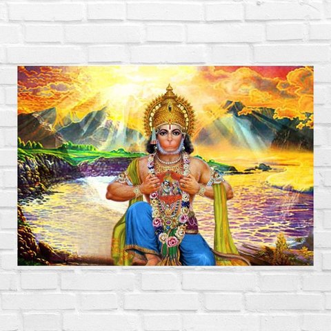 Placa Decorativa Mdf Hanuman Tamanho 20x27cm Modelo 4