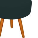 Ver imagem 4 de Puff Decorativo Lavinia Suede Pes Castanho Azul Marinho