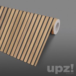 Papel De Parede Madeira Ripada Imbuia - 4